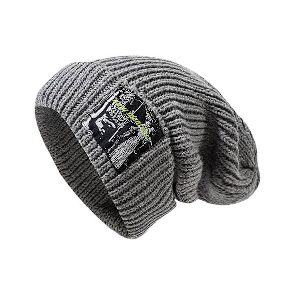 Niche-stofmærke strikket hue varm beanie hue all-match til gadeskydning Gray