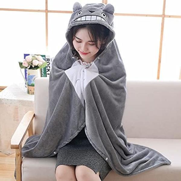 Min Nabo Totoro Tykknende Tæppe Kappe Plys Kappe Sjal Rejse Nabo Komfortabel - 150*70cm