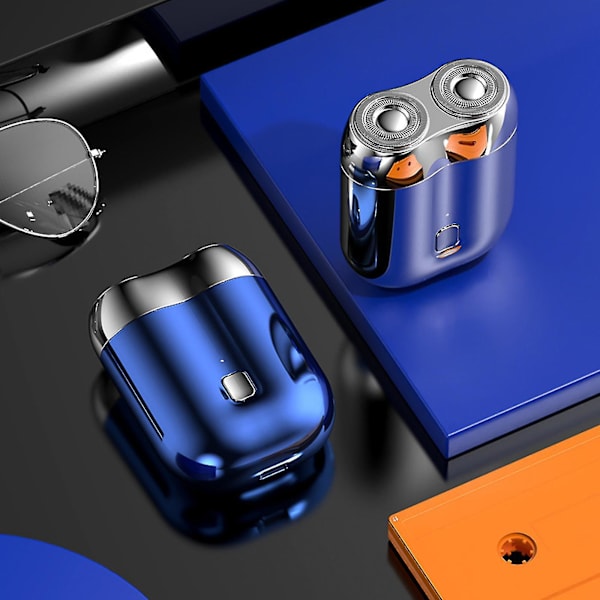 100% uusi, mini-parranajo Kannettava sähköpartakone miehille USB ladattava parranajokone kotiin matkalle Green