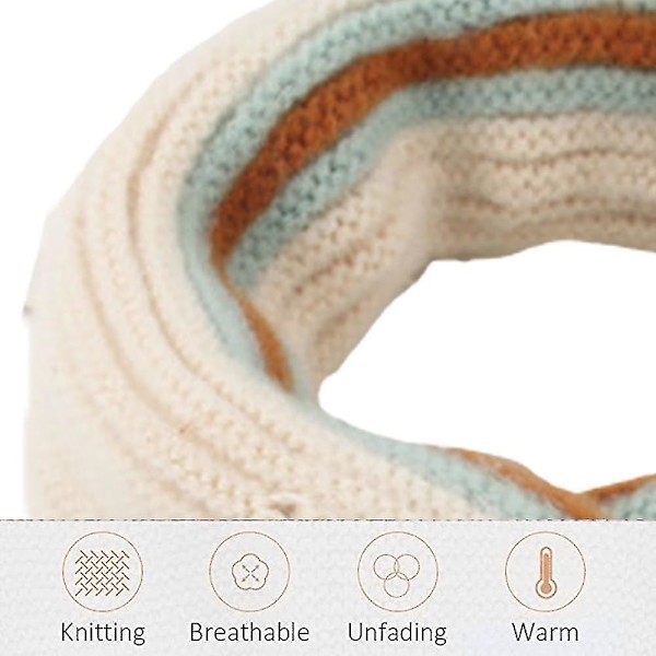 Barn Scarf Pojkar Flickor Vinter Varma Halsdukar Halsvärmare beige