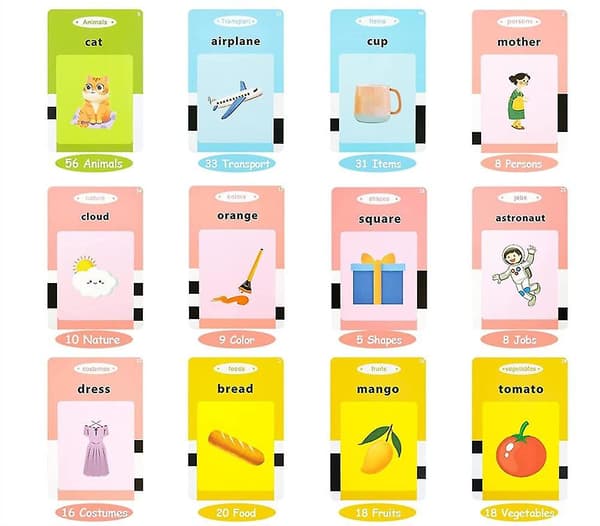 Talande flash-kort talterapi leksaker - Förskola baby pedagogiska leksaker, blå blue