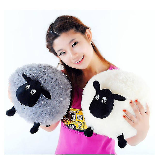 Super söpö Shaun Sheep luova pehmoinen pehmolelu lapsille 40cm White