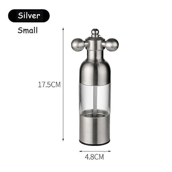 Mustapippurimylly Suola Pippurimylly Maustemylly Keittiön luovat vempaimet Pippuri- ja suolamylly Hionta 2024 HOT Silver 17.5cm