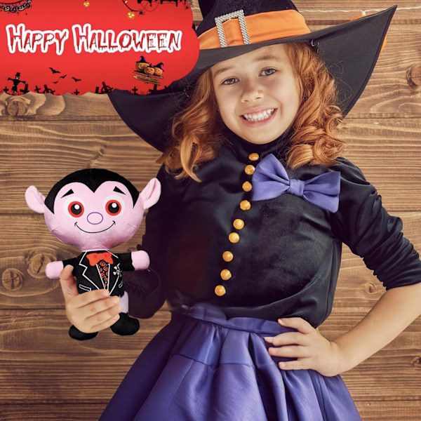 Vampyr plyschleksaker Stoppade dockor, 20 cm söt vampyr plysch mjuk leksak, tecknad Halloween leksak vampyr plyschdockor