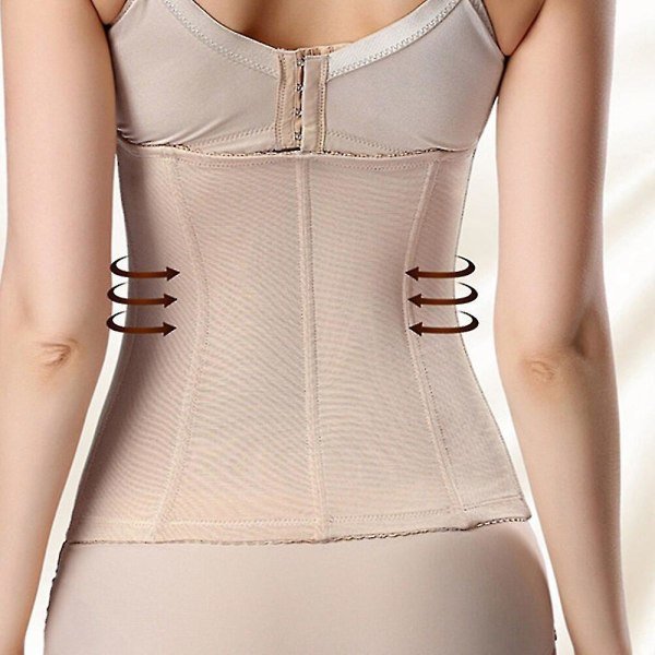 Taljetræner Slankning Korset Body Shaper Modellering Bælte Shapewear Talje Cincher Fedt Kompressionsbælte Girdles Fastgjort Korset 2022,beige2 XL XL