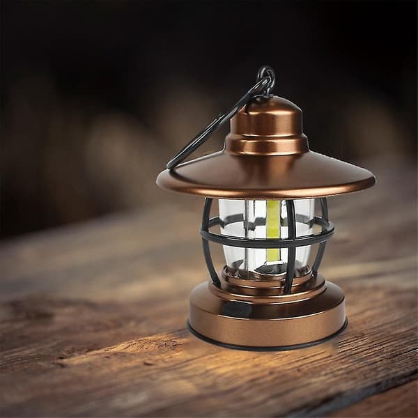 Mini hengeklampe for camping, USB utendørslys for hagelampe (hy)