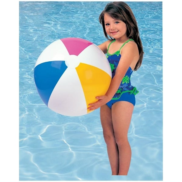2 st glänsande panelbollar - Uppblåsbar vattenboll/strandboll - Diameter 51 cm