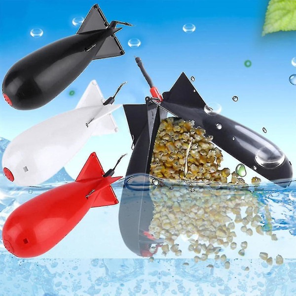 Fiske Spomb Rakettform Spod Fiskefôrer Float Bait Holder Tiltrekk Karpe Reir Bait Feedera (hy)