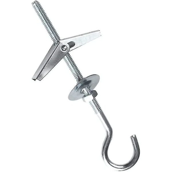 Metall Tunga Takkrokar Takvägg Fjäder Växelkrok Bultar Hängare För Att Hänga VäxterVindspel, Lampor(12st, Silver)