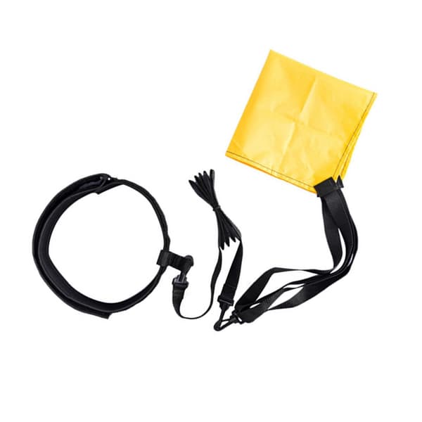Simparachute för simträning, träningsutrustning för simning, motståndsband med drag 20 cm, gul