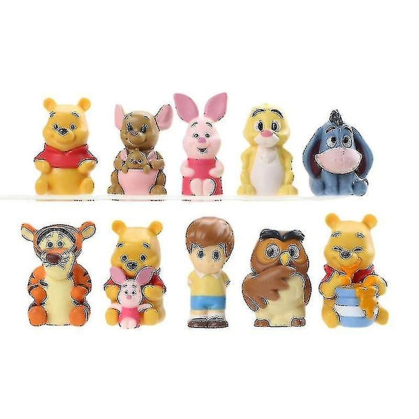 10 stykker med barnas leker, borddekorasjoner av Winnie The Pooh barnas leker, den beste gaven til barn -gt