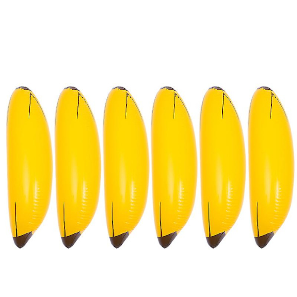 6 st PVC uppblåsbar bananleksak