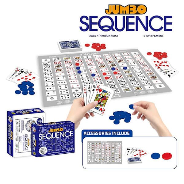 Jumbo Sequence Familjespel Brädspel Snabb Leverans 81 x 69 cm [DmS]
