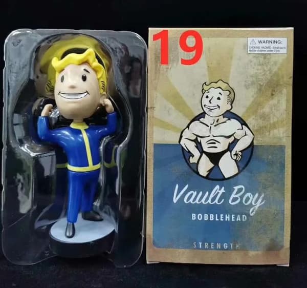 Fallout Vault Boy Bobble Head Dukke PVC Figur Samleobjekt Modell Leke 7 Stiler E Strength
