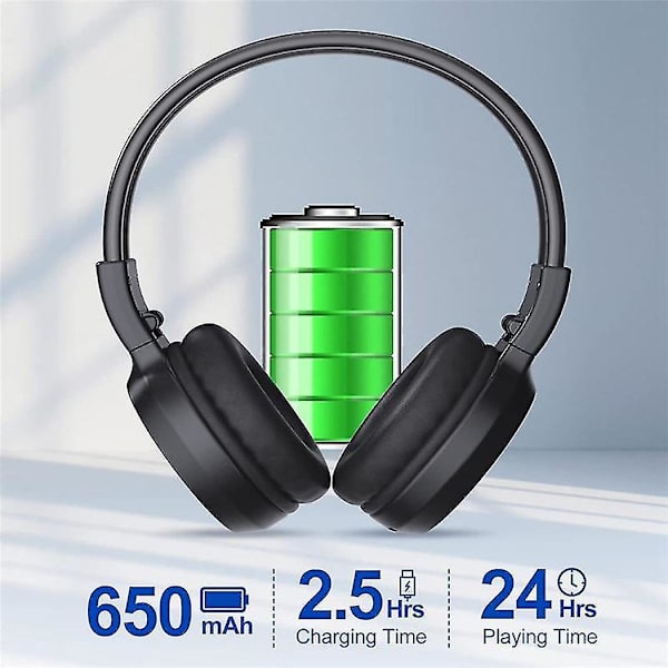 Kannettava langaton FM-radiokuuloke, ladattava FM-radiokuulokemikrofoni kokouksiin, päivittäiseen W
