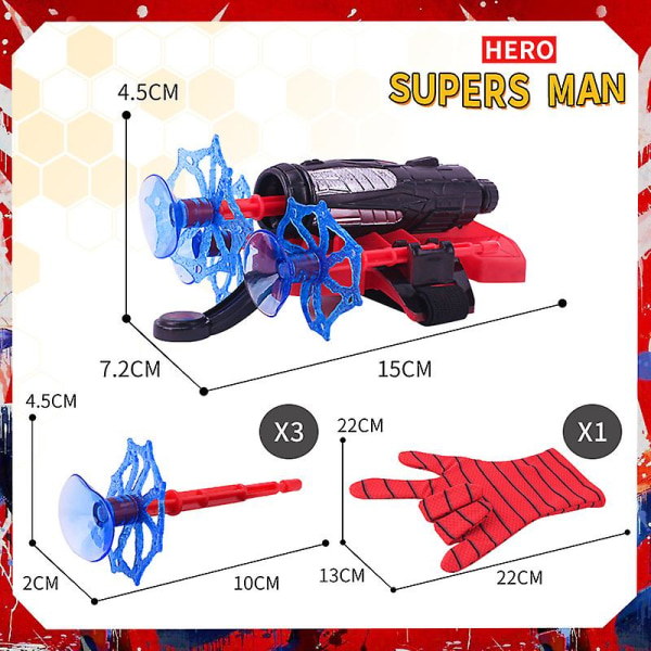 Launcher Legetøj Spiderman Kostume Handsker Spider-man Web Shooter Dart Blaster