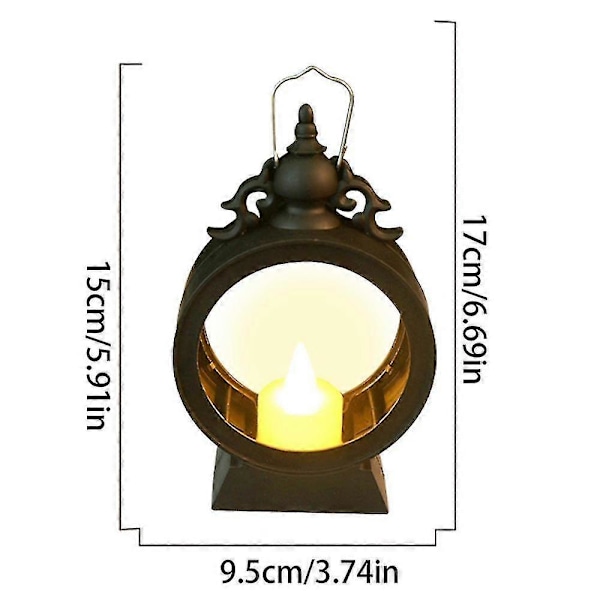 Dekorativ Retro Lampa Med Flimrande Ljus Inomhus Eller Utomhus Artiklar För Matbord C