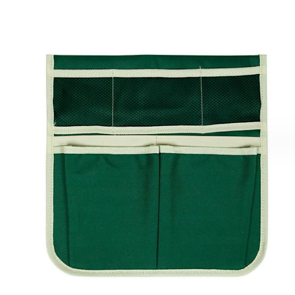 Havearbejde Knæler Værktøjspose Bærbar Tote Taske Organizer til Knælende Stol Have Skammel Hængende Tasker Grøn og Beige