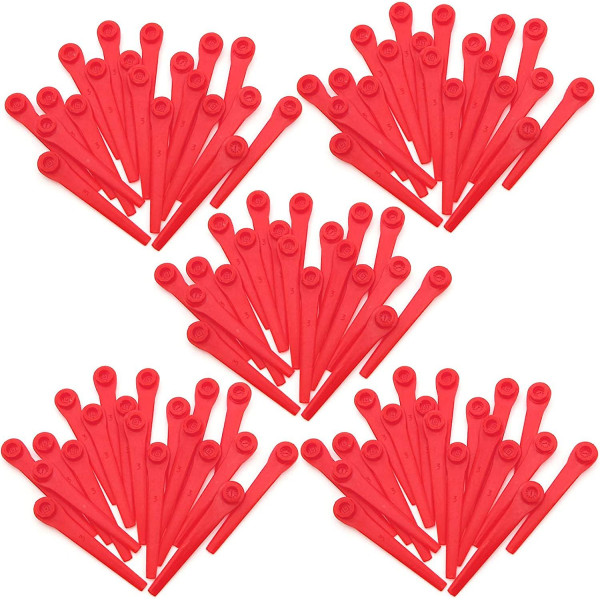 Gardena 9823 9825 Lawnmower Replacement Plastic Blades 70mm Red 100pcs