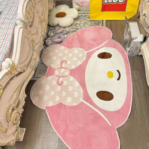 My Melody Tæppe Super Blødt Sødt Tegneserie Kittie Soveværelse Måtter Bløde Børneområde Tæpper Kawaii Tæppe Dobbeltsidet Fuzzy Tæppe B