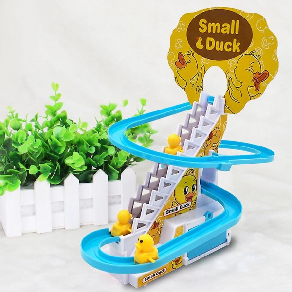 Skinnebil leketøy elektrisk klatretrapper Lekedukke Pedagogiske barneleker for barn Barn Little Yellow Duck