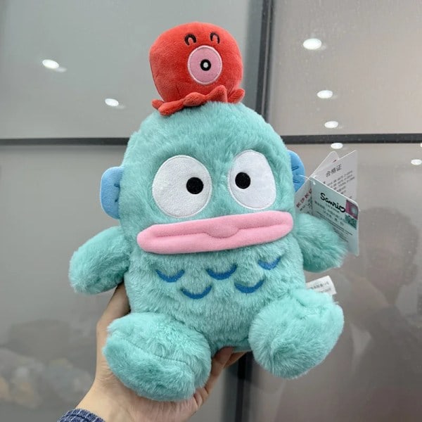 22cm Sanrio söt Hangyodon plyschdocka leksaker Anime gosedjur kudde hemrum dekoration Kawaii barn födelsedagspresent C