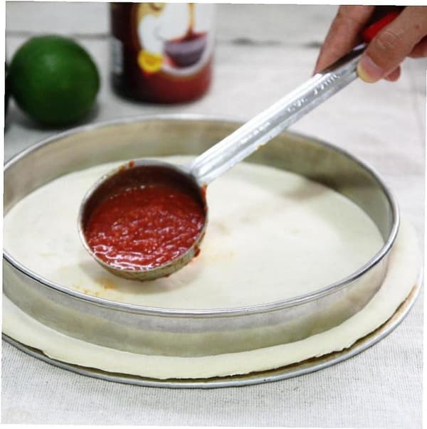Pizzasauce ske med portionskontrol, serveringsskeer, 6 ounce rustfrit stål, madportionerer, solid til køkkenmadlavning