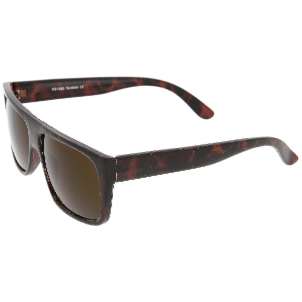 Retro Flat Top Bred Tempel Eazy E Stil Rektangulära Solglasögon 57mm Mimenor_xsdxm