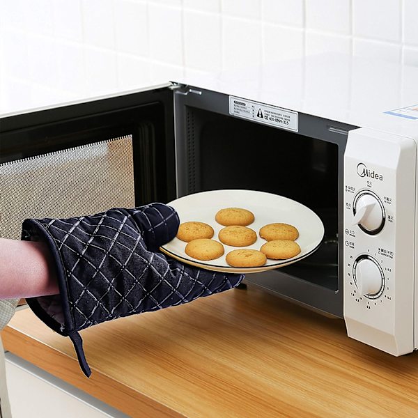 Varmebestandige ovnvanter - Skridsikre silikoneovnvanter til grillning/madlavning/bagning/grill - Silikoneovnvanter 1 par, s ovnvanter