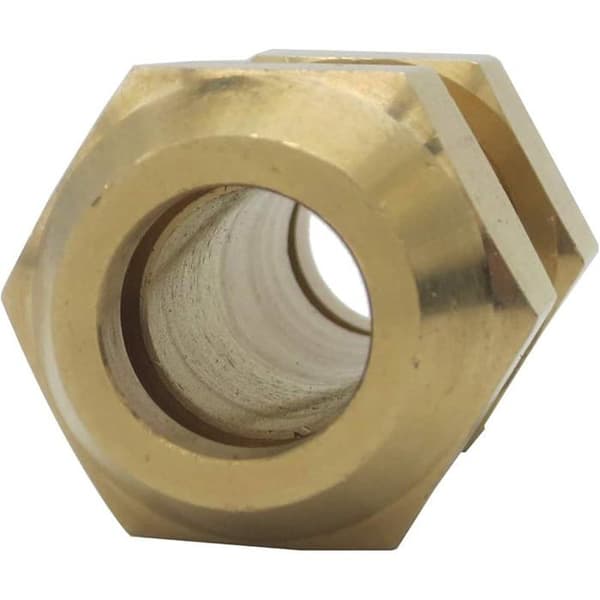 Kobberrørforlenger for klimaanlegg – 0,9 cm flensmutter, dobbel kobling, passer til 1,9 cm diameter rør