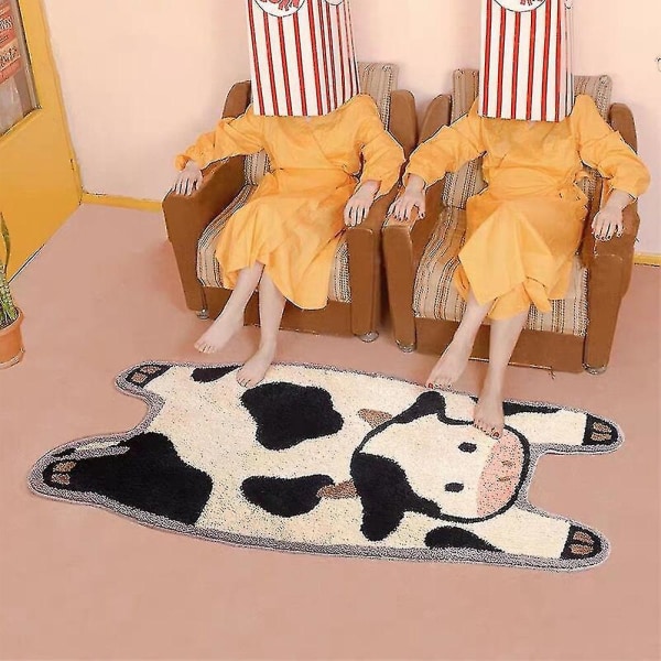 Cartoon Cute Cow Soveromsteppe Barnerom Sengeteppe Myk plysjteppe 40x120cm