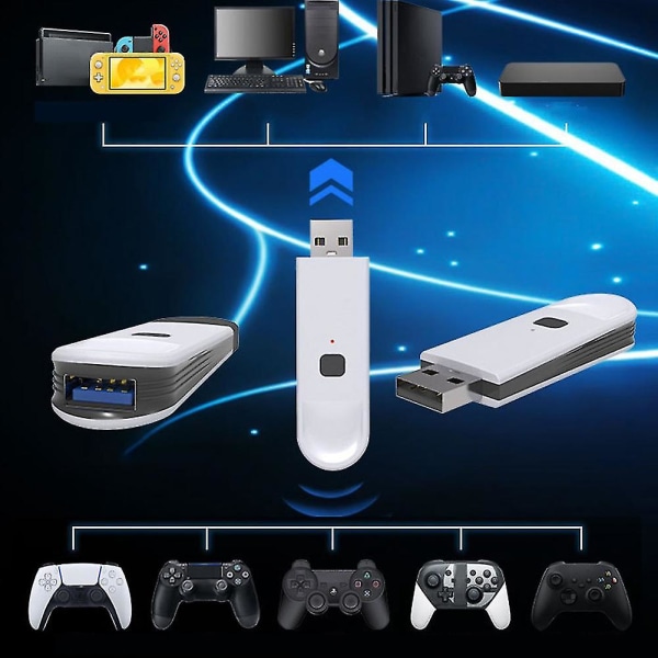 Trådlös Bluetooth-spelkontrollhandtag Konvertermottagare för /switch Pro/ Speltillbehör Hy