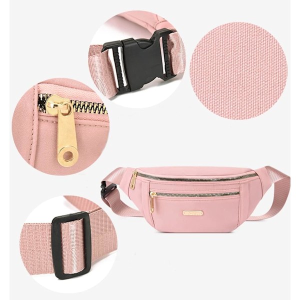 Bälte Väska Fanny Pack Män Kvinnor Mode Festival Fanny Pack Reseväska Midjeväska Lätt Justerbar Midjeväska för Löpning Promenader Vandring Jogging, Beige