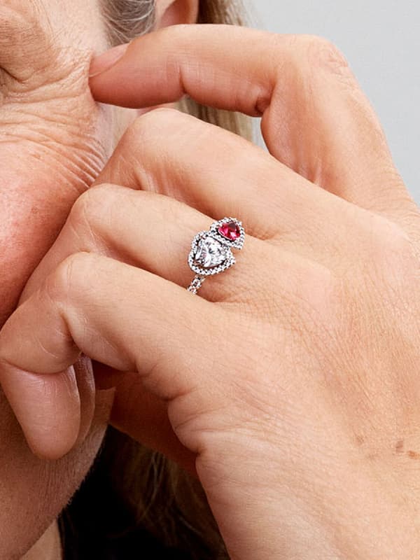 Pandora - Halo Hearts Ring - Sterlingsølv Circumference: 56mm