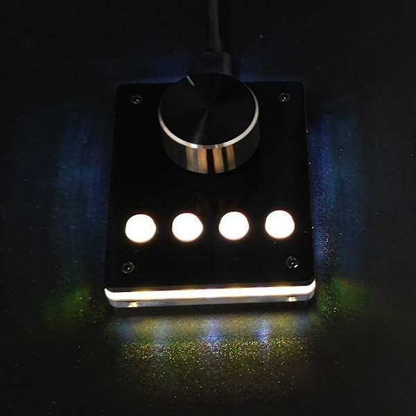 Multimediaprogrammerbar tastatur Usb-knapp Tilpasset tastatur Mini makro tastatur Volumkontroll (liten hvit knapp)