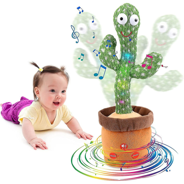 Dansande kaktusleksak Pratar kaktusleksak för bebisar Repeterar vad du säger Sjunga Härmar Upprepa