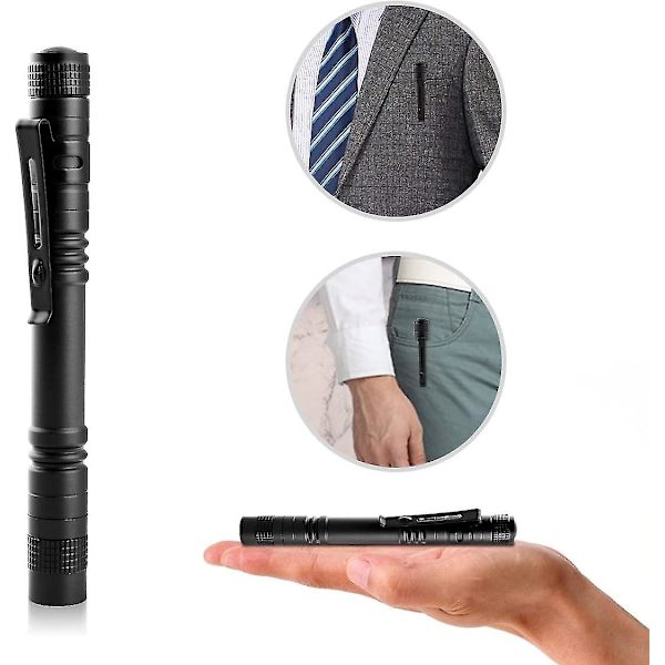 Lommelykt, 5 stk. Mini arbeidslys, bærbar LED-lommelykt 200 lumen med 2*AAA alkaliske batterier strømforsyning for DIY (ikke inkludert), arbeid og nødsituasjoner