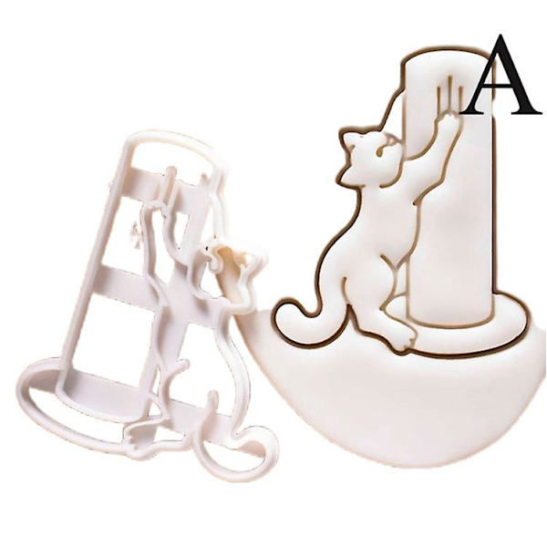 3 stk. Katte-Kageudstikkere Kitty Butt Form DIY Biscuit Kageform Stempel Bageudstyr Shytmv A