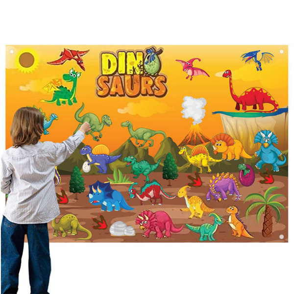 Barnleksaker,migaven Farm Toys, Farm Animal Space Flight Filt Story Board Set,tidig Learning Interactive Play brown Dinosaur