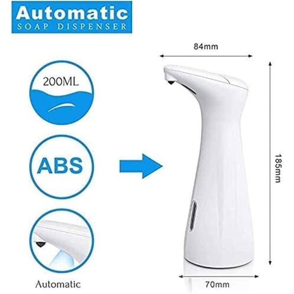Automatisk sæbedispenser, berøringsfri automatisk flydende sæbedispenser med infrarød sensor til køkken/badeværelse