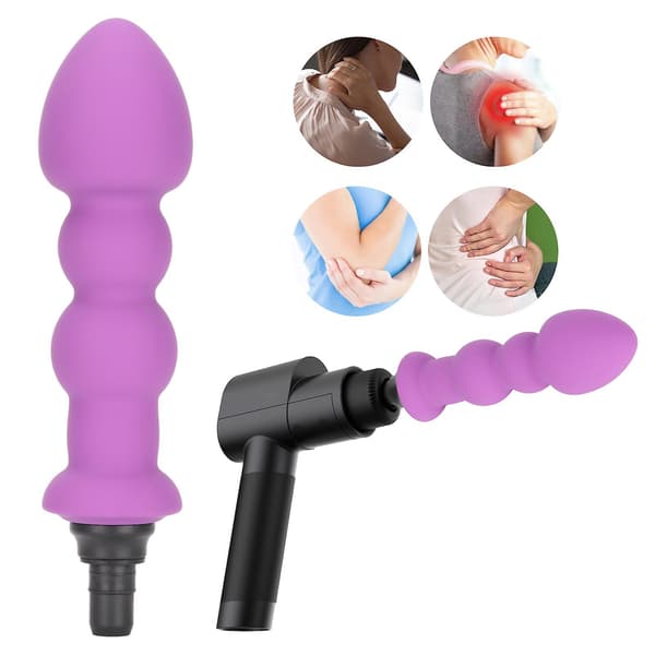 Vandtæt Silikon Massagehoved Tilbehør Til Dyb Vævs Massager purple Interface 18MM