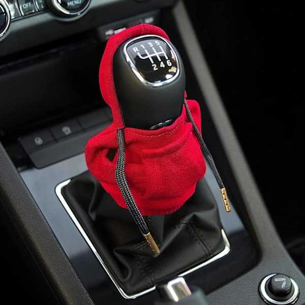 Gear Knob Hoodie, Gear Knob Cover, Gear Shift Hoodie Cover, Funny Hoodies Gear Lever Decoration, til bildekoration Red