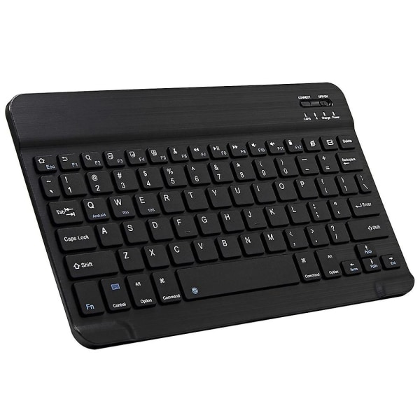 Ultratyndt, bærbart Bluetooth-tastatur, genopladeligt, sort
