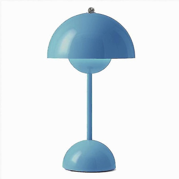 Nordisk sopp nattlys LED blomsterknopp bordlampe USB nattbord bryllupsrom skrivebord enkel dekorasjon Sky Blue USB Rechargeable