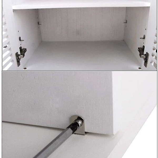 Sl Hardware Tillbehör Partition Spikar Garderob Fixering Fäste, 6cm Pelare Hylla Stöd L-formad Partition Stöd Tillbehör Bord Förstärkning