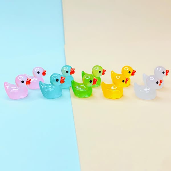 10 st Luminous Mini Resin Anka Bil Instrumentpanel Leksaker Dockor Figurer