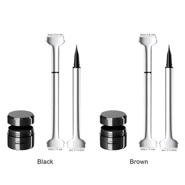 Stempel til nederste øjenvipper - Silikone øjenvippestempel, hurtig øjenmakeup med sorte stempler til nederste øjenvipper Black
