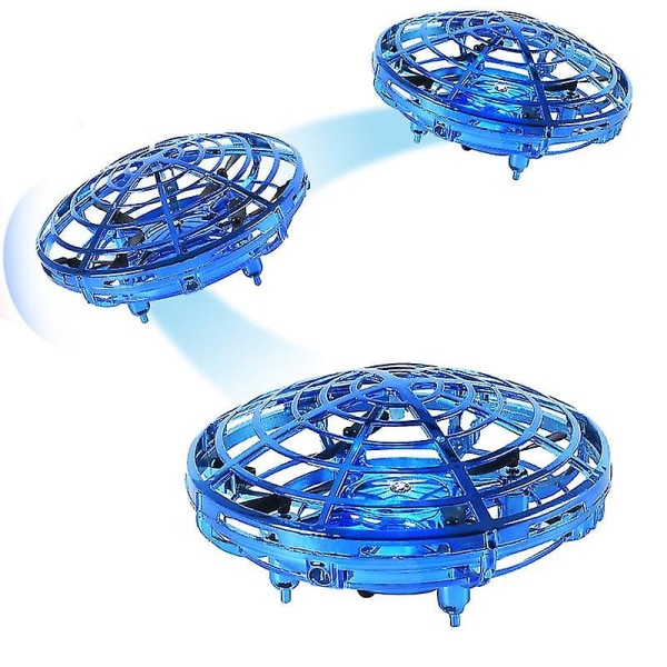 Mini Ufo Rc Drone Infrapuna-induktiohelikopterimalli Sähköiset kannettavat nelikopterilelut lapsille Yo blue