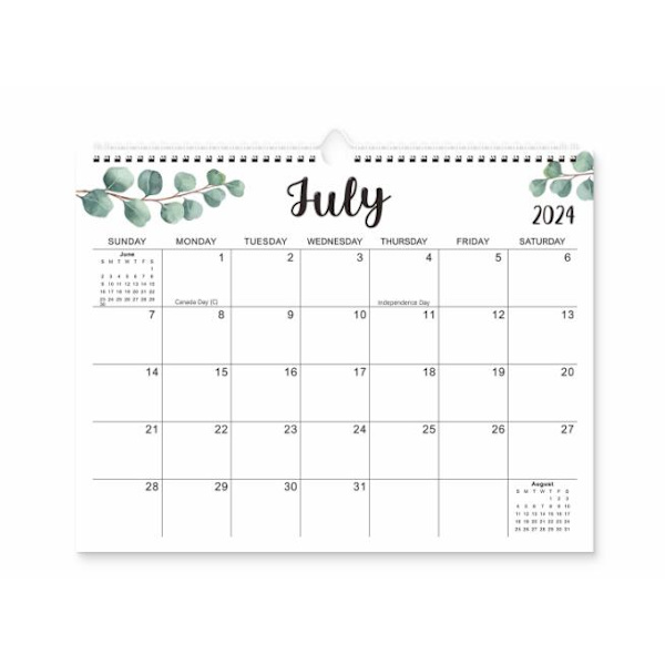 Väggkalender 2024-2025, juli 2024- december 2025, 18 månaders kalender, 14,8\" x 11,5\" stor väggkalender 2024 för hem eller kontor