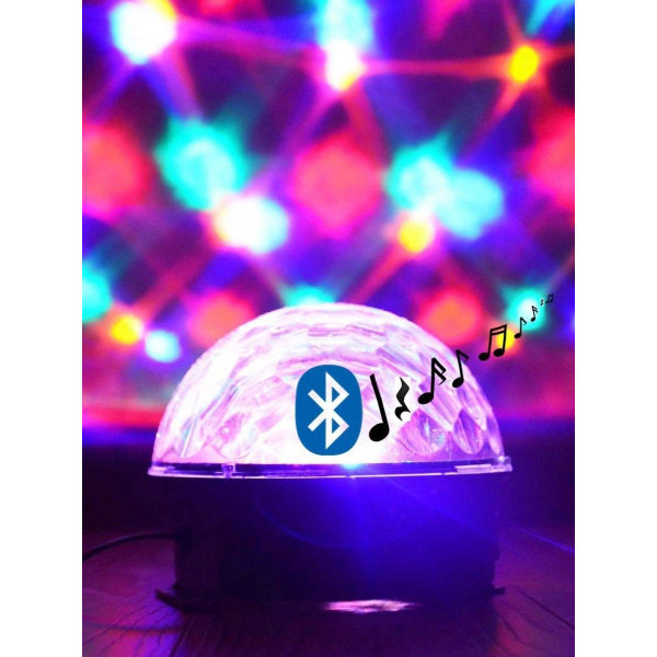 Discolys med Bluetooth og høyttaler - LED-lys - RGB Sort